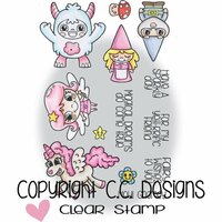 CC Designs - Meoples Collection - Clear Acrylic Stamps - Mythical Cuties