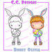 CC Designs - Swiss Pixie Collection - Cling Mounted Rubber Stamps - Bunny Olivia