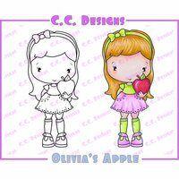 CC Designs - Cling Mounted Rubber Stamps - Olivia's Apple