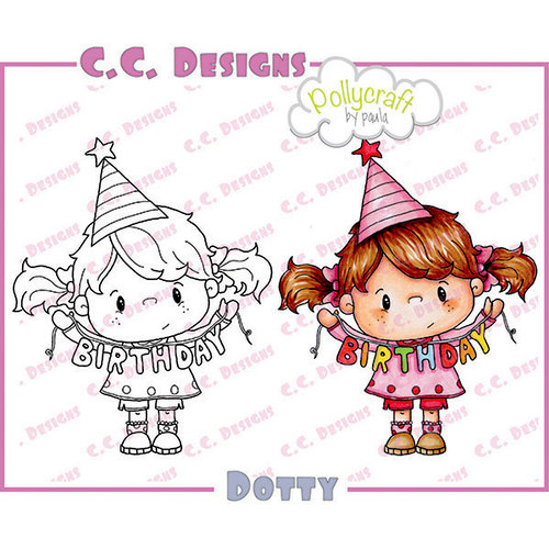 CC Designs - Pollycraft Collection - Cling Mounted Rubber Stamps - Dotty