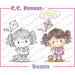 CC Designs - Pollycraft Collection - Cling Mounted Rubber Stamps - Breeze