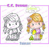CC Designs - Pollycraft Collection - Cling Mounted Rubber Stamps - Shelby