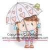 CC Designs - Pollycraft Collection - Cling Mounted Rubber Stamps - Rain