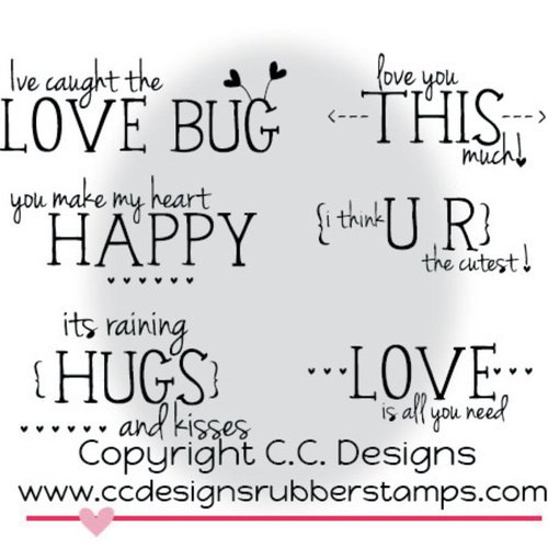 CC Designs - Pollycraft Collection - Cling Mounted Rubber Stamps - Valentine's