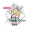 CC Designs - Pollycraft Collection - Clear Acrylic Stamps - Fairy Princess Bunny