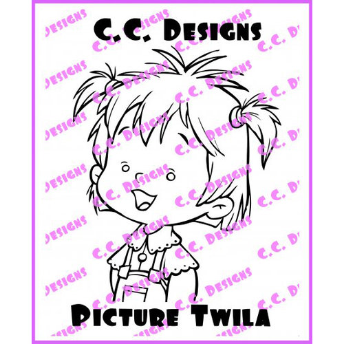 CC Designs - Robertos Rascals Collection - Cling Mounted Rubber Stamps - Picture Twila