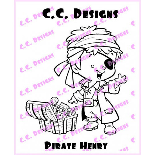 CC Designs - Robertos Rascals Collection - Cling Mounted Rubber Stamps - Pirate Henry