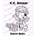 CC Designs - Robertos Rascals Collection - Cling Mounted Rubber Stamps - Pirate Henry