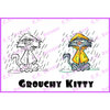 CC Designs - Robertos Rascals Collection - Cling Mounted Rubber Stamps - Grouchy Kitty