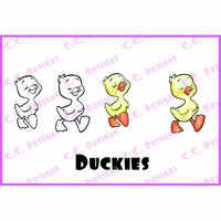 CC Designs - Robertos Rascals Collection - Cling Mounted Rubber Stamps - Duckies