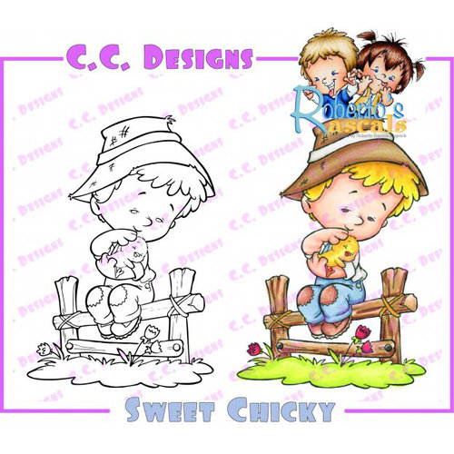 CC Designs - Robertos Rascals Collection - Cling Mounted Rubber Stamps - Sweet Chick
