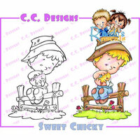 CC Designs - Robertos Rascals Collection - Cling Mounted Rubber Stamps - Sweet Chick