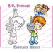 CC Designs - Robertos Rascals Collection - Cling Mounted Rubber Stamps - Cupcake Henry