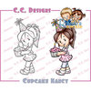 CC Designs - Robertos Rascals Collection - Cling Mounted Rubber Stamps - Cupcake Nancy