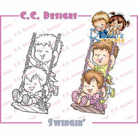 CC Designs - Robertos Rascals Collection - Cling Mounted Rubber Stamps - Swingin