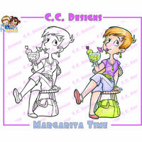 CC Designs - Robertos Rascals Collection - Cling Mounted Rubber Stamps - Margarita Time