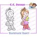 CC Designs - Robertos Rascals Collection - Cling Mounted Rubber Stamps - Backpack Nancy