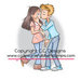 CC Designs - Robertos Rascals Collection - Cling Mounted Rubber Stamps - First Kiss