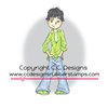 CC Designs - Robertos Rascals Collection - Cling Mounted Rubber Stamps - Chris