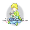 CC Designs - Robertos Rascals Collection - Cling Mounted Rubber Stamps - Gaming Boy Chris
