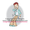 CC Designs - Robertos Rascals Collection - Cling Mounted Rubber Stamps - Ipod Chris