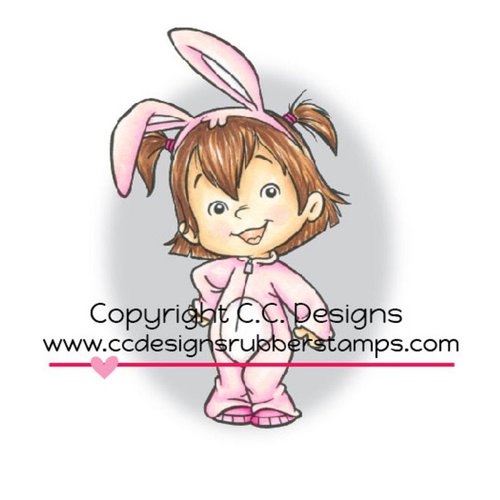 CC Designs - Robertos Rascals Collection - Cling Mounted Rubber Stamps - Bunny Twila