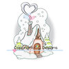 CC Designs - Robertos Rascals Collection - Cling Mounted Rubber Stamps - Winter Cottage