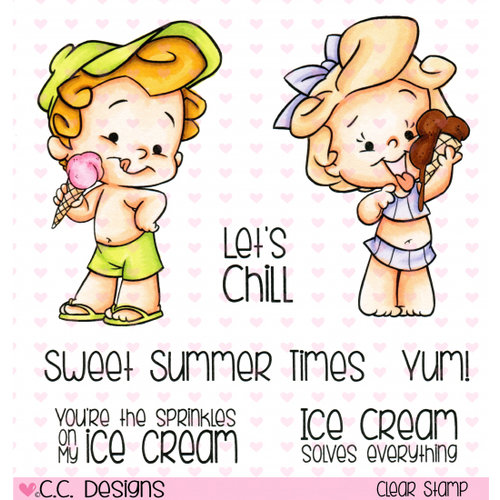 CC Designs - Robertos Rascals Collection - Clear Acrylic Stamps - Ice Scream