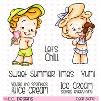 CC Designs - Robertos Rascals Collection - Clear Acrylic Stamps - Ice Scream