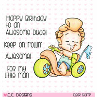 CC Designs - Robertos Rascals Collection - Clear Acrylic Stamps - My Big Wheels