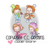 CC Designs - Robertos Rascals Collection - Cling Mounted Rubber Stamps - Snowies