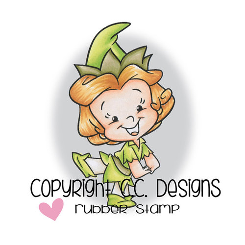 CC Designs - Robertos Rascals Collection - Cling Mounted Rubber Stamps - Pixie Girl