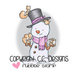 CC Designs - Rustic Sugar Collection - Cling Mounted Rubber Stamps - Snowman with Squirrel