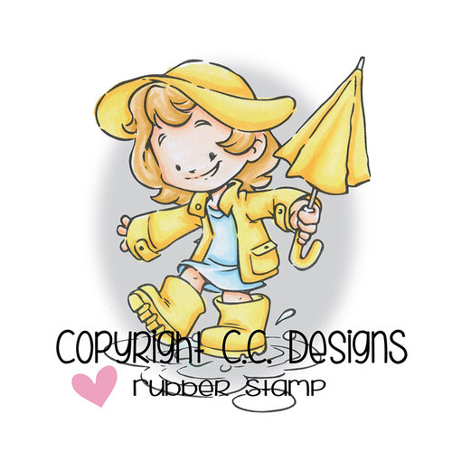 CC Designs - Rustic Sugar Collection - Cling Mounted Rubber Stamps - Umbrella Cinnamon