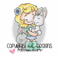 CC Designs - Rustic Sugar Collection - Cling Mounted Rubber Stamps - Cinnamon with Bunny
