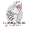 CC Designs - Rustic Sugar Collection - Cling Mounted Rubber Stamps - Rose Bunny