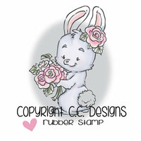 CC Designs - Rustic Sugar Collection - Cling Mounted Rubber Stamps - Rose Bunny