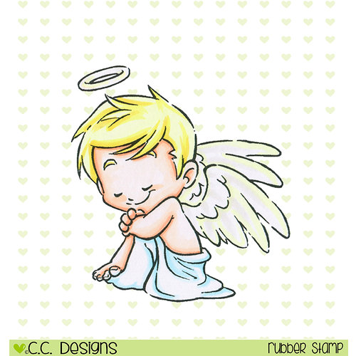 CC Designs - Rustic Sugar Collection - Christmas - Cling Mounted Rubber Stamps - Angel Clove