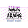 CC Designs - Sassy Sayings Collection - Halloween - Cling Mounted Rubber Stamps - Zombie Brains