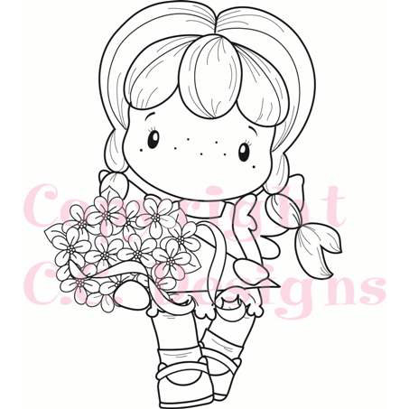 CC Designs - Swiss Pixie Collection - Cling Mounted Rubber Stamps - Bouquet Birgitta