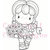 CC Designs - Swiss Pixie Collection - Cling Mounted Rubber Stamps - Bouquet Birgitta