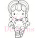CC Designs - Swiss Pixie Collection - Cling Mounted Rubber Stamps - Cute Birgitta