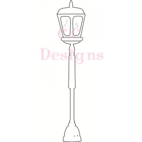 CC Designs - Swiss Pixie Collection - Cling Mounted Rubber Stamps - Lamp Post