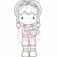 CC Designs - Swiss Pixie Collection - Cling Mounted Rubber Stamps - Coffee Birgitta