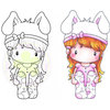 CC Designs - Swiss Pixie Collection - Cling Mounted Rubber Stamps - Bunny Lucy