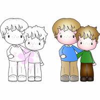 CC Designs - Swiss Pixie Collection - Cling Mounted Rubber Stamps - Brother