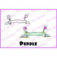 CC Designs - Swiss Pixie Collection - Cling Mounted Rubber Stamps - Puddle