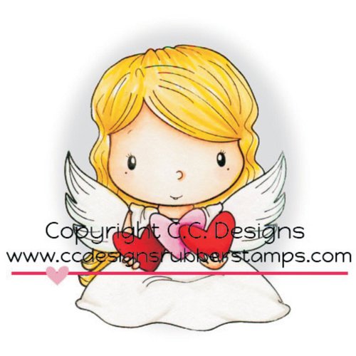 CC Designs - Swiss Pixie Collection - Cling Mounted Rubber Stamps - Angel Wings