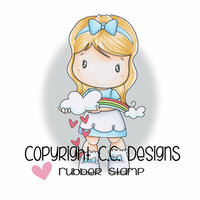 CC Designs - Swiss Pixie Collection - Cling Mounted Rubber Stamps - Rainbow Lucy