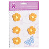 Creative Charms - Countryside Collection - Knitted Flower Embellishments with Butterfly - Orange